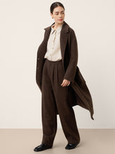 Wool Silk Double-Breasted Lapel Coat SAPPHIRE by LINTICO for women