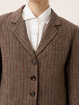 Wool Striped Notched Lapel Suit Blazer DAPHNE by LINTICO for women