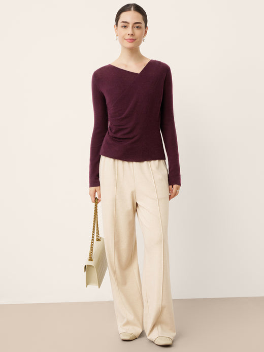 Lyocell-Blend Sculpted Pin-Tuck Drawstring Straight Trousers TAMSIN