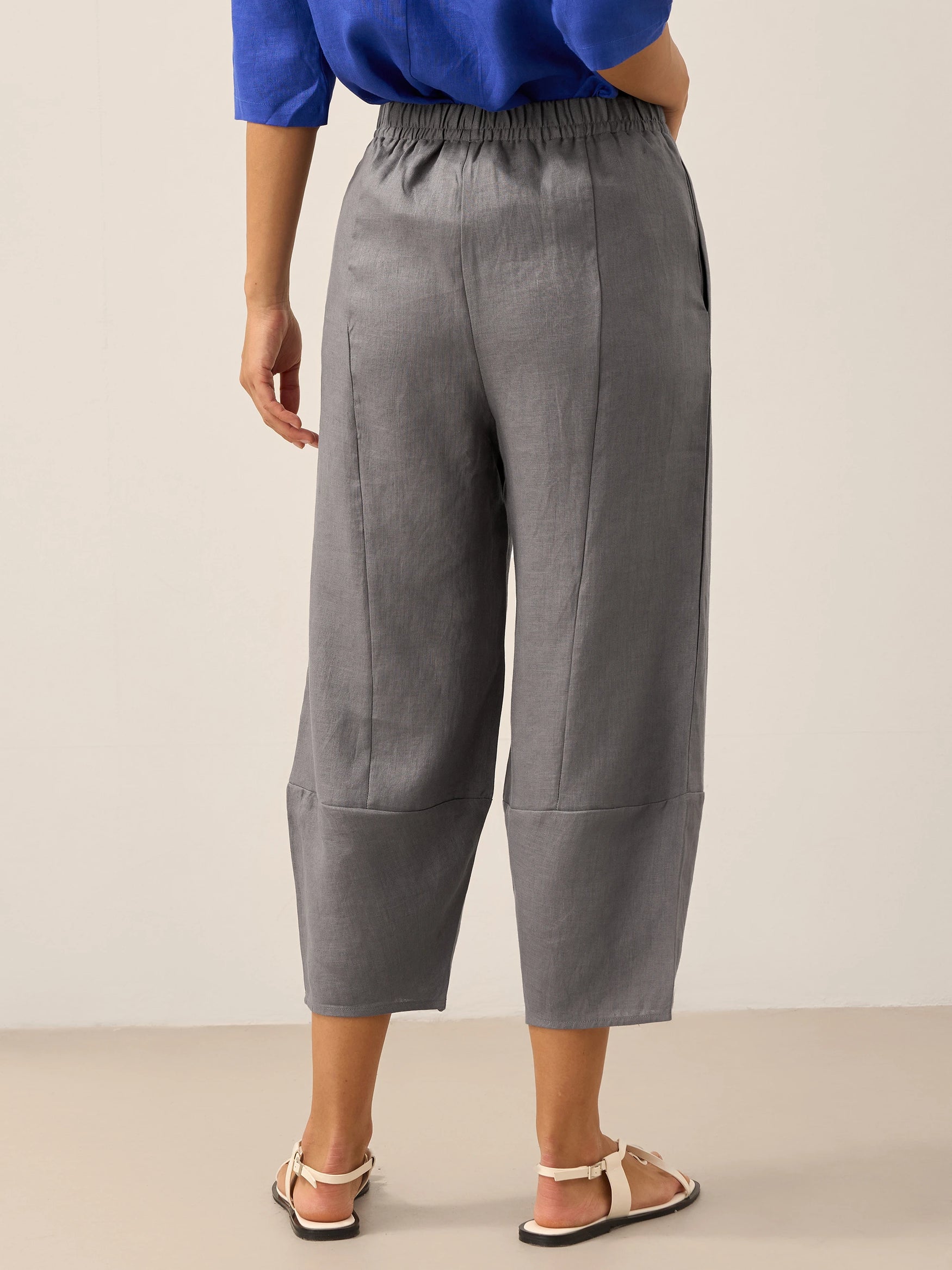 100% Linen Crop Pants RORY by LINTICO for women