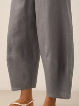 100% Linen Classic Ankle Pants ZOE by LINTICO for women