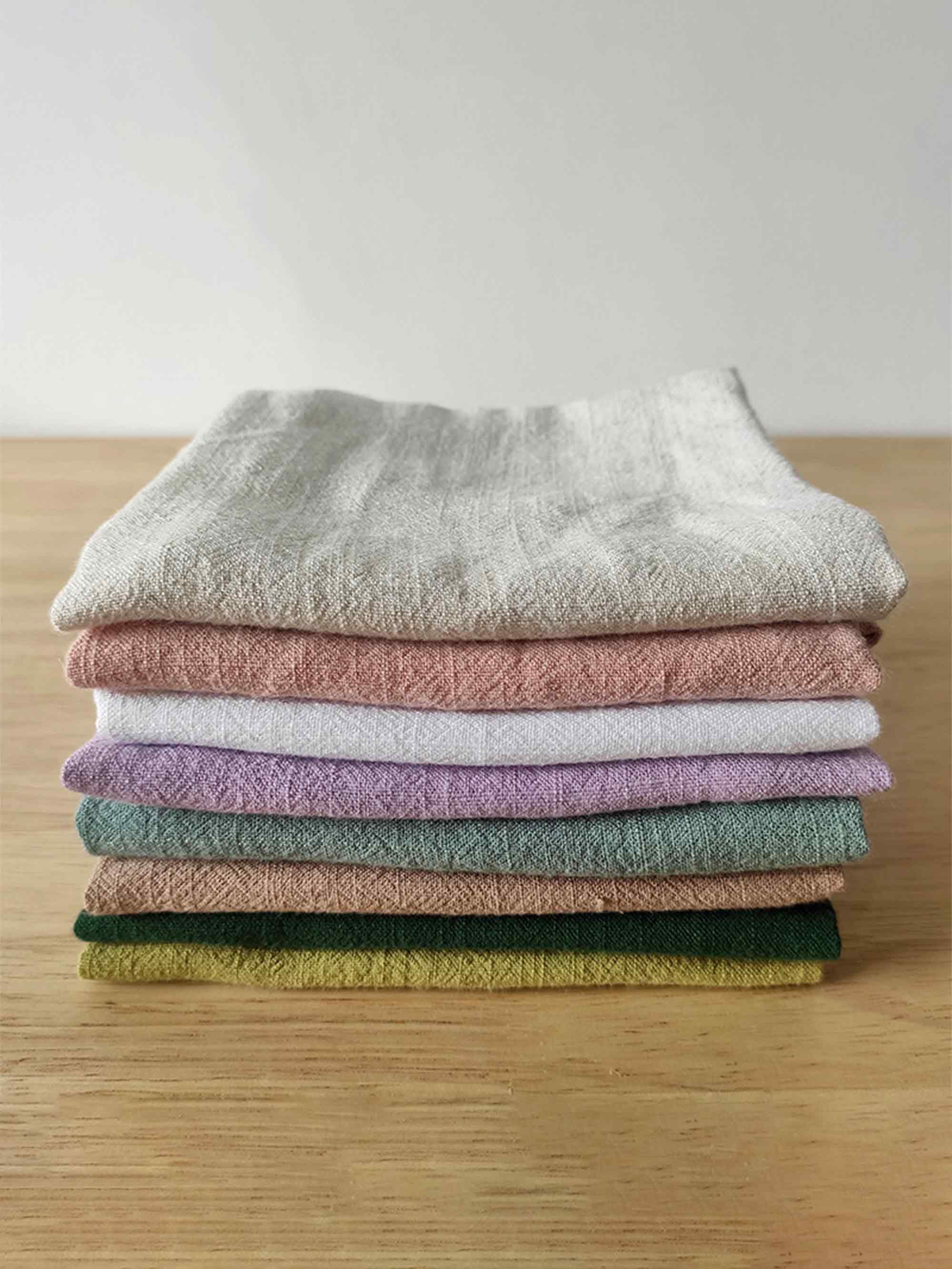 Cotton Linen Napkins Solid Color Placemats Tea Towels - ACCESSORIES-Others