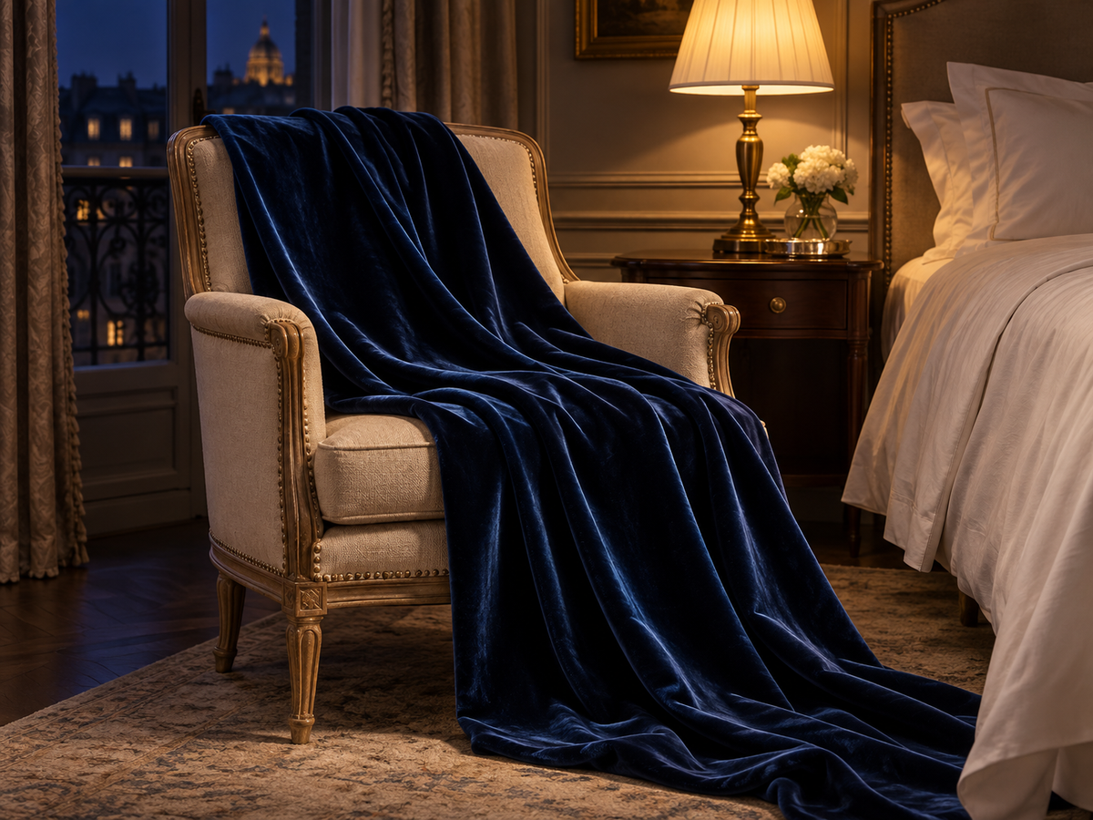 Silk velvet catching warm winter light