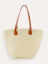 Flat Strap Trapezoid Tote - Beige / One-Size - ACCESSORIES-Bag