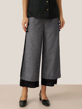Linen Double Layer Handmade Capri Pants STELLA by LINTICO for women