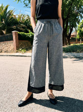 Linen Double Layer Handmade Capri Pants STELLA by LINTICO for women