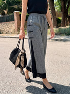 Linen Double Layer Handmade Capri Pants STELLA by LINTICO for women