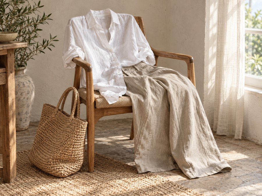 Smoky brown Lintico textured linen jacket