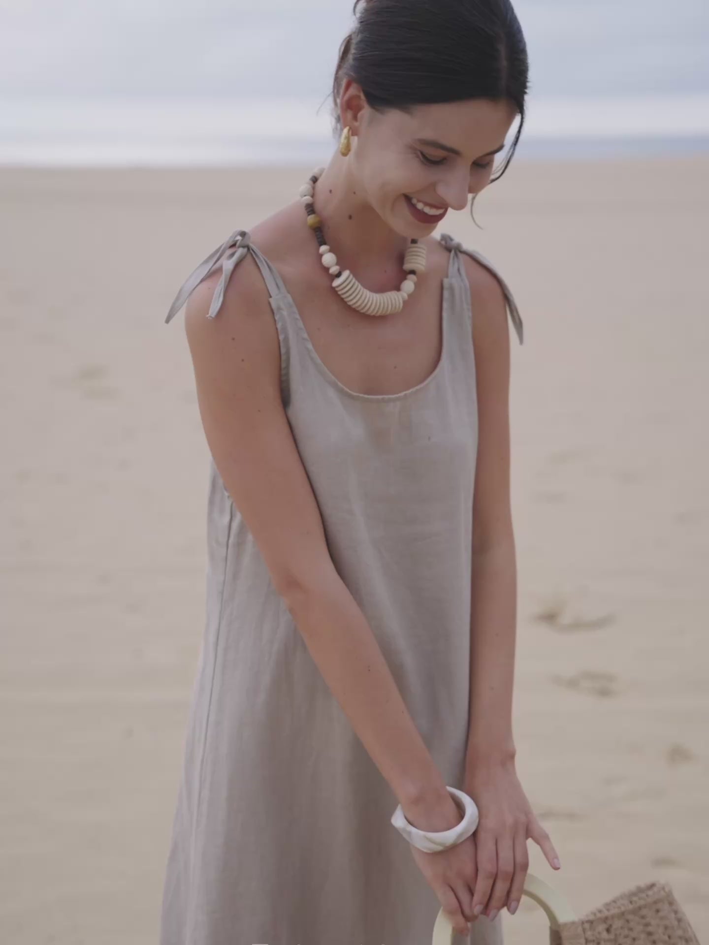 100% Linen Camisole Dress QEARL