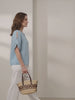 Sky Blue 100% Linen Shoulder Slit V Neck Top NOELIA product video