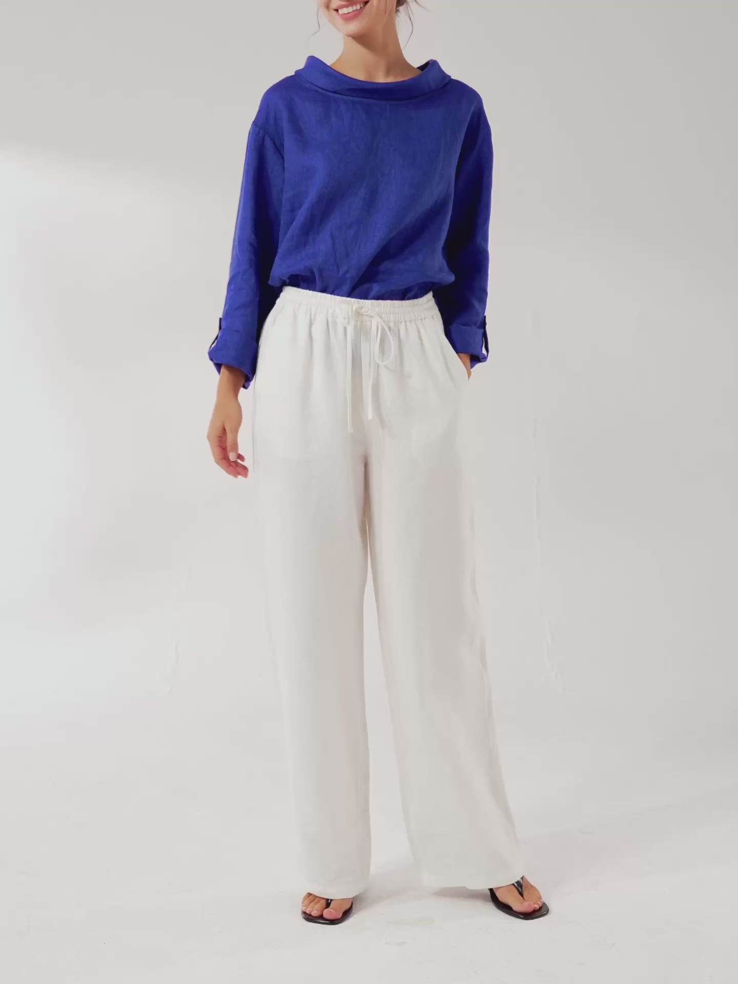 パンツ LINEN CLASSIC PANTS 100% Linen Classic Pants LYON – LINTICO