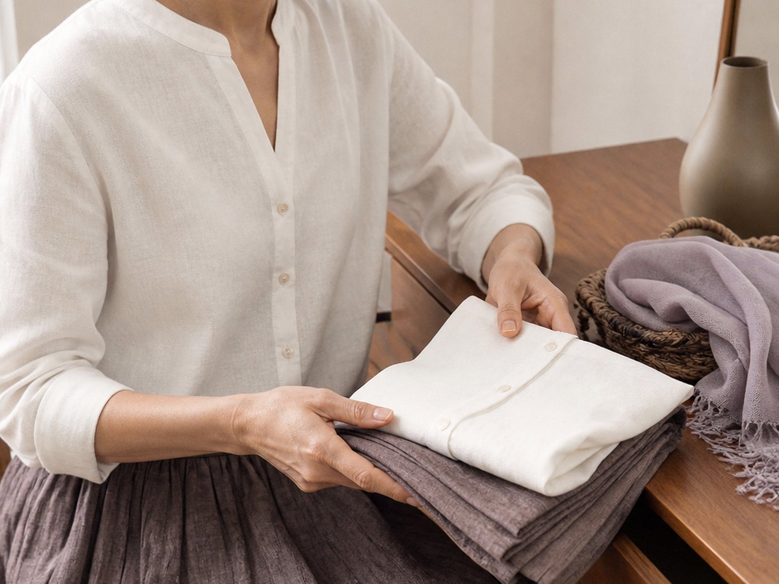 Lintico linen outfit for professional autumn days